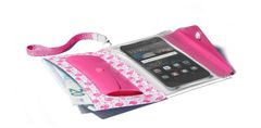 CellularLine Voděodolné pouzdro s peněženkou Cellularline Voyager Pochette pro telefony do velikosti 5,2", růžové