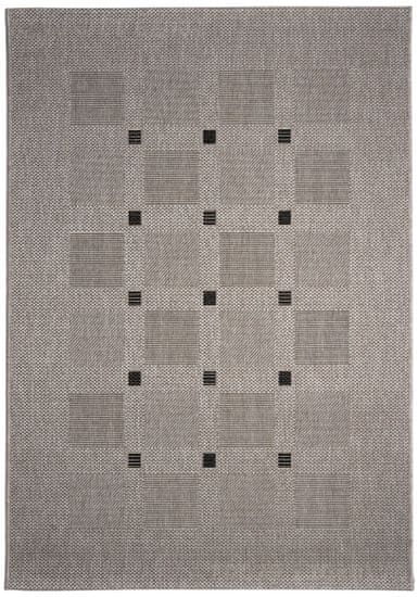 Devos Kusový koberec FLOORLUX Silver/Black 20079 – na ven i na doma