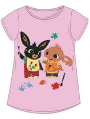 E plus M Dívčí tričko s krátkým rukávem zajíček Bing - sv. růžové