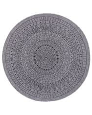 NORTHRUGS Kusový koberec Twin-Wendeteppiche 105476 Night Silver kruh – na ven i na doma 200x200 (průměr) kruh