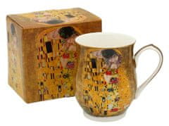Home Elements  Porcelánový hrnek 350 ml, Klimt Polibek zlatý
