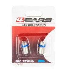 4Cars 4CARS LED žárovka 4LED 12V BA9S modrá