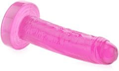 XSARA Gelové dildo na přísavce rovný penis ke stimulaci vagíny i anusu - 79864369