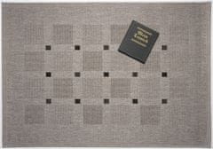 Kusový koberec FLOORLUX Silver/Black 20079 – na ven i na doma 120x170