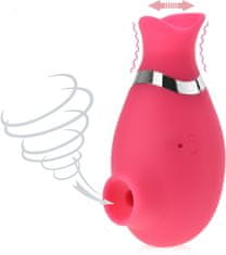 XSARA Vzduchový masažér klitorisu s pohyblivým jazýčkem - 5 funkcí sání a vibrací - 70417980