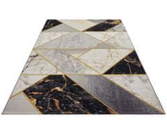 Hanse Home Kusový koberec Flair 105610 Noble Black Grey Gold – na ven i na doma 80x165