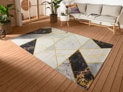 Hanse Home Kusový koberec Flair 105610 Noble Black Grey Gold – na ven i na doma 80x165