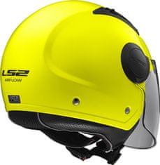 LS2 AIRFLOW skútr jet helma matná Hi-Vis-žlutá