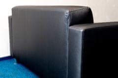 Nejlevnější nábytek Dvojsedák GIDEON 1, černá ekokůže