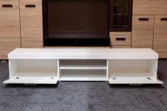 Nejlevnější nábytek Televizní stolek KAIDEN, bílá/bílý lesk