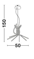 Nova Luce Jedinečný designový lustr Norine s regulací jasu 500 mm 1450 lm černá