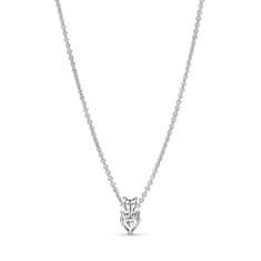Pandora Něžný stříbrný náhrdelník Dvojité srdce Timeless 391229C01-45