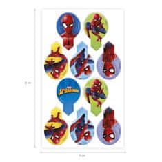 Dekora Jedlý papír zápich na muffiny Spiderman 10ks, 6,5 x 4 cm 