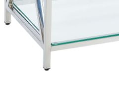 Beliani Konzolový stolek se skleněnou deskou stříbrný AUDET