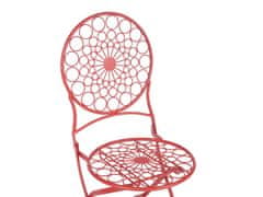 Beliani Sada 2 kovových židlí červené SCARIO