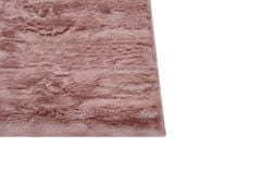 Beliani Koberec z umělé zaječí kožešiny 160 x 230 cm růžový MIRPUR
