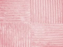 Beliani Sada 2 manšestrových polštářů 43 x 43 cm růžové MILLET
