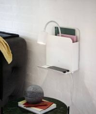 NORDLUX Multifunkční lampička Roomi s odkládací plochou a USB portem bílá