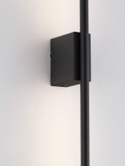 Nova Luce nástěnné LED svítidlo Aden s hranatou rozetou černá 1200 mm