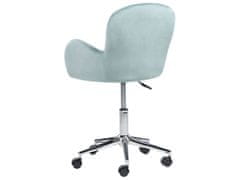 Beliani Sametová kancelářská židle mátově zelená PRIDDY