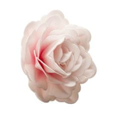 Dekora Jedlý cukrový obří květ růže bílo růžová z jedlého papíru 12,5cm 