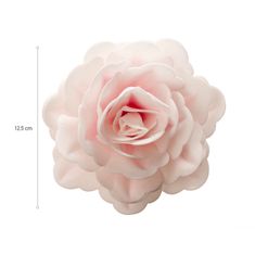 Dekora Jedlý cukrový obří květ růže bílo růžová z jedlého papíru 12,5cm 