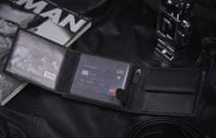 ZAGATTO Pánská horizontální černá kožená peněženka s ochranou karet RFID, elegantní klasická pánská prostorná peněženka z přírodní kůže, 9,5x12x2 / ZG-N992-F17