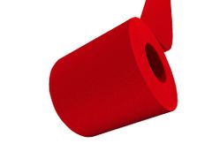 Toaletní papír Maxi červený 3-vrstvý, 6 ks