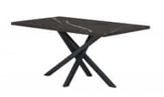 Matis Jídelní stůl PABLO X - mramor černý 140 × 80