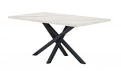 Matis Jídelní stůl PABLO X - mramor bílý 140 × 80