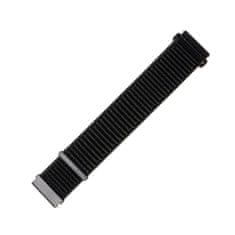 FIXED Nylonový řemínek FIXED Nylon Strap s Quick Release 20mm pro smartwatch, černý