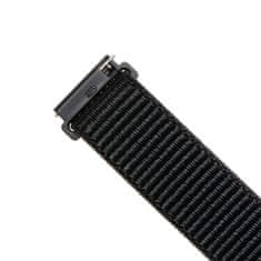 FIXED Nylonový řemínek FIXED Nylon Strap s Quick Release 20mm pro smartwatch, černý