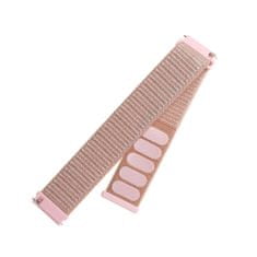 FIXED Nylonový řemínek Nylon Strap s Quick Release 20mm pro smartwatch, růžově zlatý