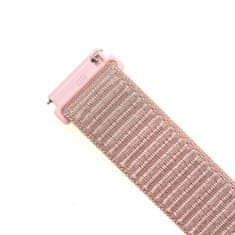 FIXED Nylonový řemínek Nylon Strap s Quick Release 20mm pro smartwatch, růžově zlatý