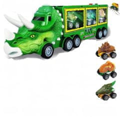 Sferazabawek Skvělý tahač TIR s hlavou dinosaura a přepravkou na autíčka.
