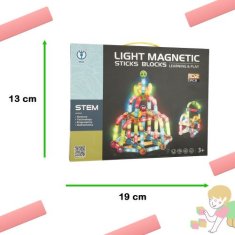 KIK Svítící magnetické kostky pro malé děti 102 kusů