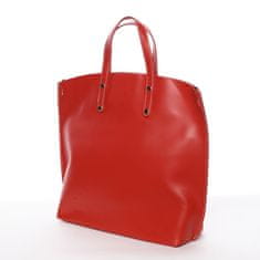 Delami Florence Atraktivní kožená kabelka Bailey, červená