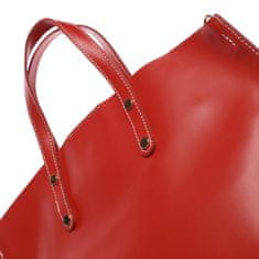 Delami Florence Atraktivní kožená kabelka Bailey, červená