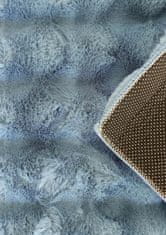 4sleep Kusový koberec MERLIN 3D modrý Modrá MERLIN 3D 30/30/100 160x200 2cm až 2,9cm Jednobarevný