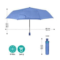 Perletti Dámský skládací automatický deštník COLORINO / světle modrá, 26293