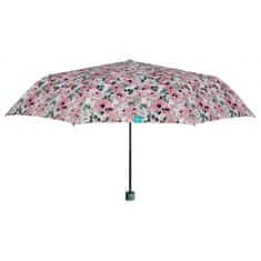 Perletti Dámský skládací deštník Peonie/růžový, 26304