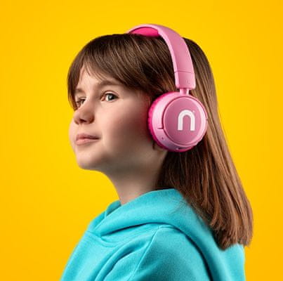  bezdrátová dětská sluchátka niceboy hive kiddie omezená hlasitost Bluetooth technologie handsfree funkce skládací pohodlná příjemný zvuk mikrofon 