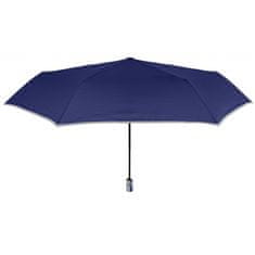 Perletti Technology Plně automatický skládací deštník s reflexním pásem / modrý, 21754