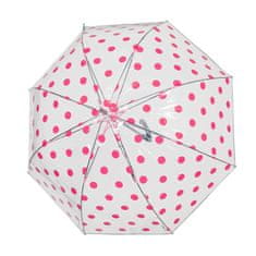 Perletti Dámský automatický deštník Stampa Transparent / zelená, 26334