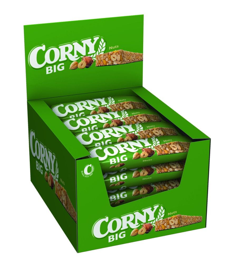 Levně Corny BIG cereální tyčinka lískový oříšek 24 x 50 g