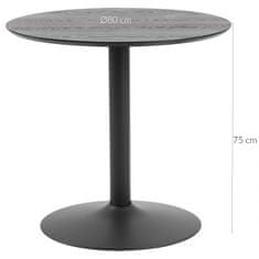 Actona Jídelní stůl Ibiza 80 cm černý