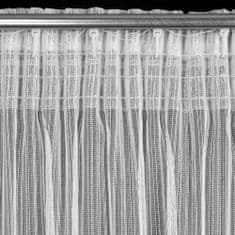 DESIGN 91 Hotová záclona Noelia bílá s řasací páskou - jemné proužky s lesklou nití, š. 3 mx d. 2,7 m