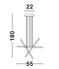 Nova Luce Lineární lustr Lior s nastavitelnou délkou závěsu