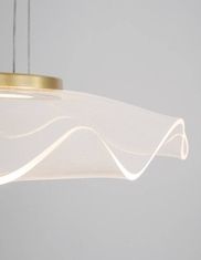 Nova Luce Luxusní závěsný lustr Siderno se svítícím lemem