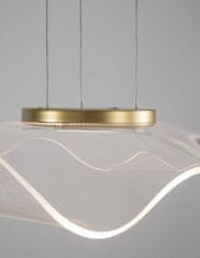 Nova Luce Luxusní závěsný lustr Siderno se svítícím lemem